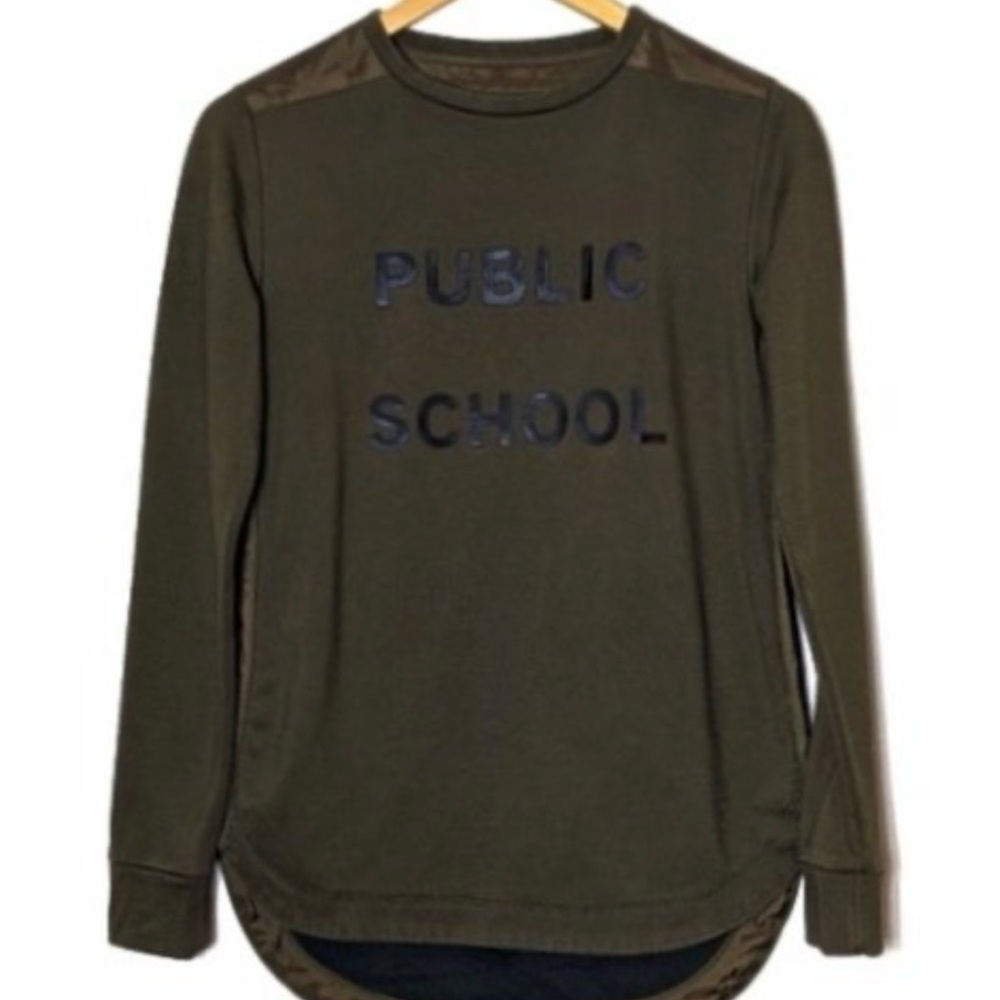 Public School Olive Green Logo Sweatshirt